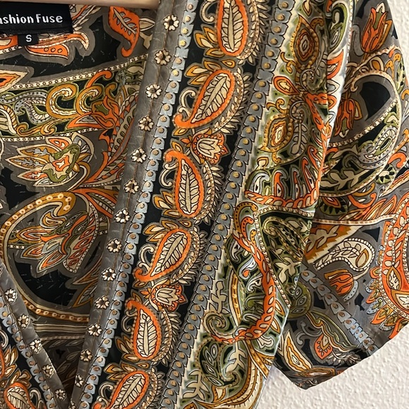 Fall Paisley Wrap Midi Dress - Picture 7 of 10